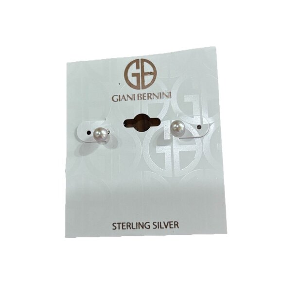Giani Bernini Cubic Zirconia Mini Cuff Studs and Pearl Stud Earrings NWT 925 - Picture 5 of 5